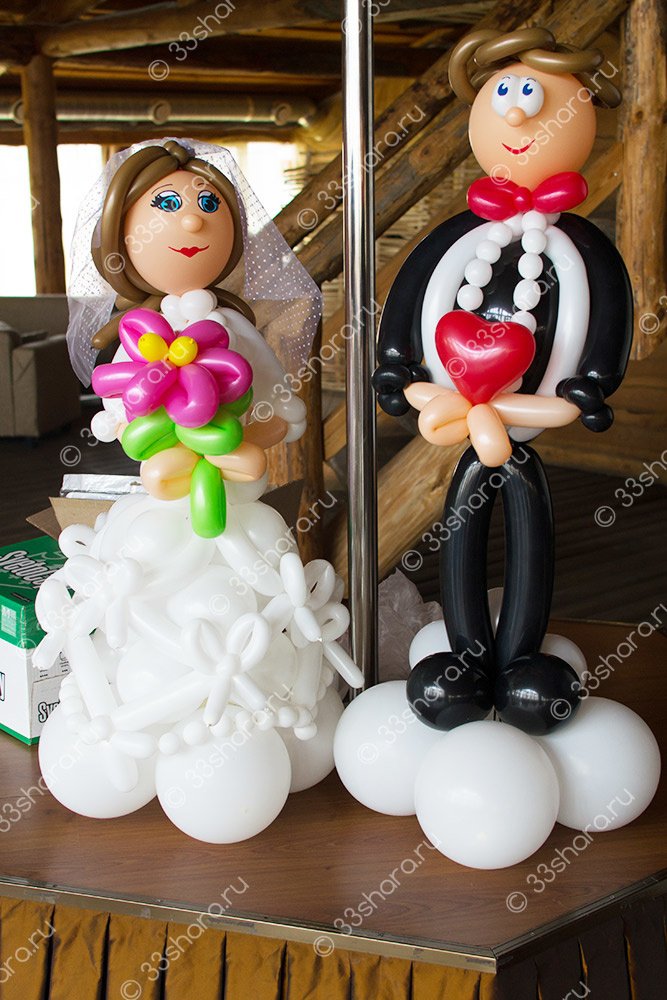 Фигурки жениха с невестой на свадьбу - ресторан "Утес" (комплекс "Заячья горка")