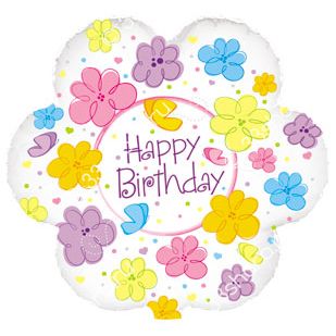 Цветок, Happy Birthday (бабочки и цветы)