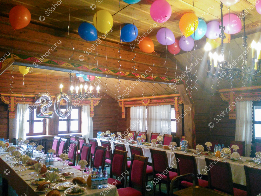 Оформление праздничного зала в Русской деревне