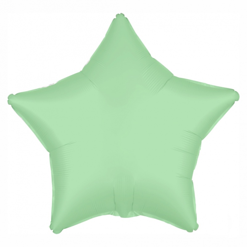 Звезда фольгированная светло-зеленая