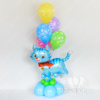 Синий котенок с гелиевыми шариками