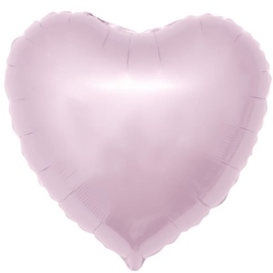 Сердце фольгированное светло-розовое 40 см