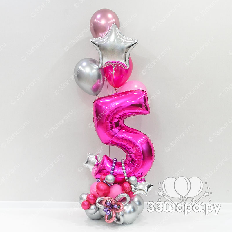 Цифра 1 из шаров: лучшее оформление первого Дня рождения