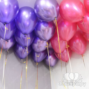 Фиолетово-малиновые шары под потолок