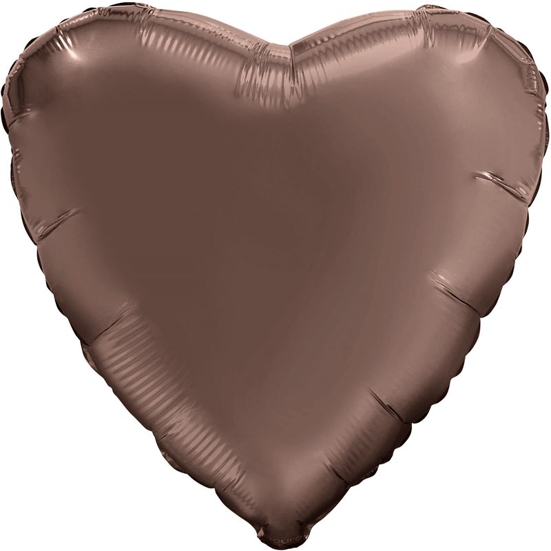 Сердце фольгированное какао 40 см