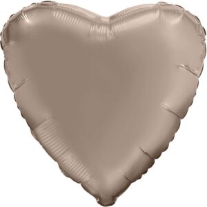 Сердце фольгированное кремовое 40 см