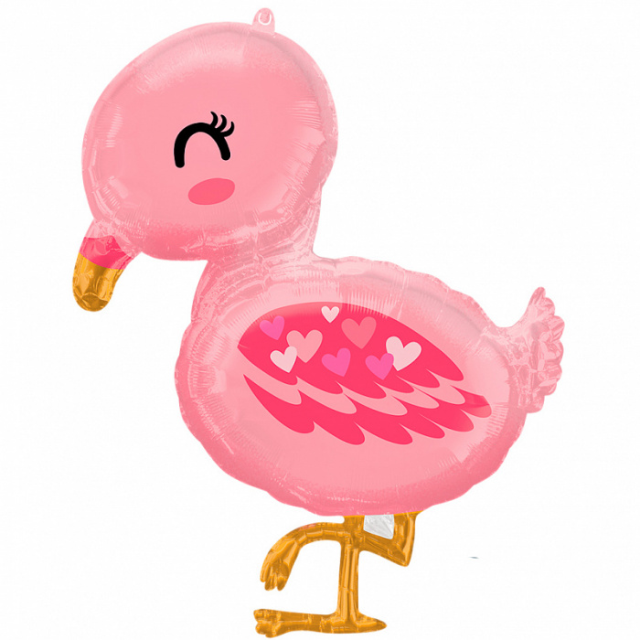 Розовый фламинго малыш